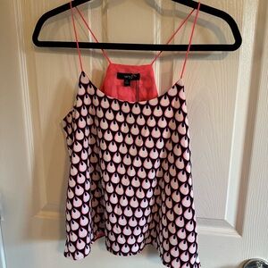 Very J Pink and Black Patterned Camisole